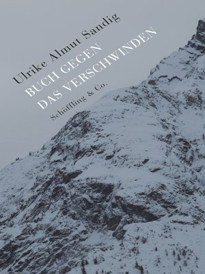 cover image of Buch gegen das Verschwinden